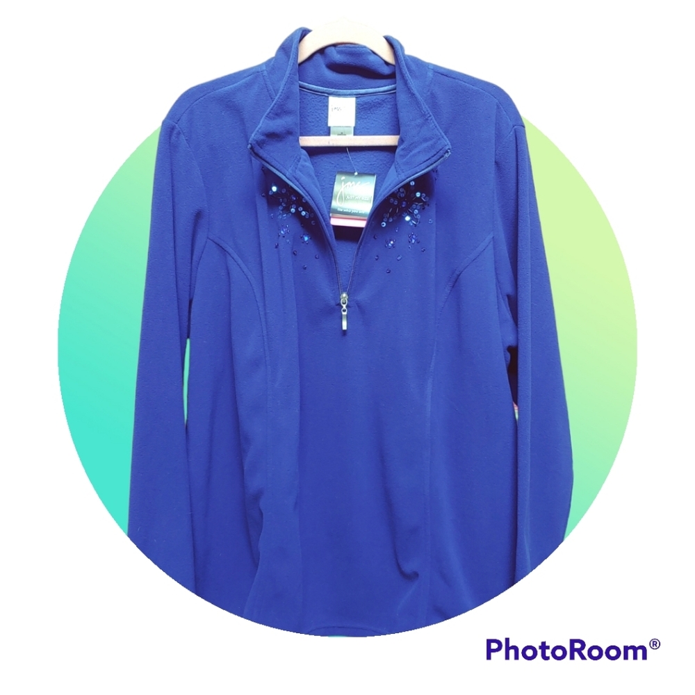 New JMS Lightweight Polartec Jacket with Sequins